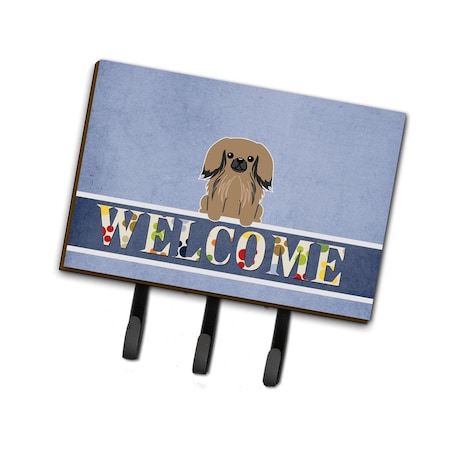 Carolines Treasures Pekingnese Tan Welcome Leash or Key Holder BB5683TH68